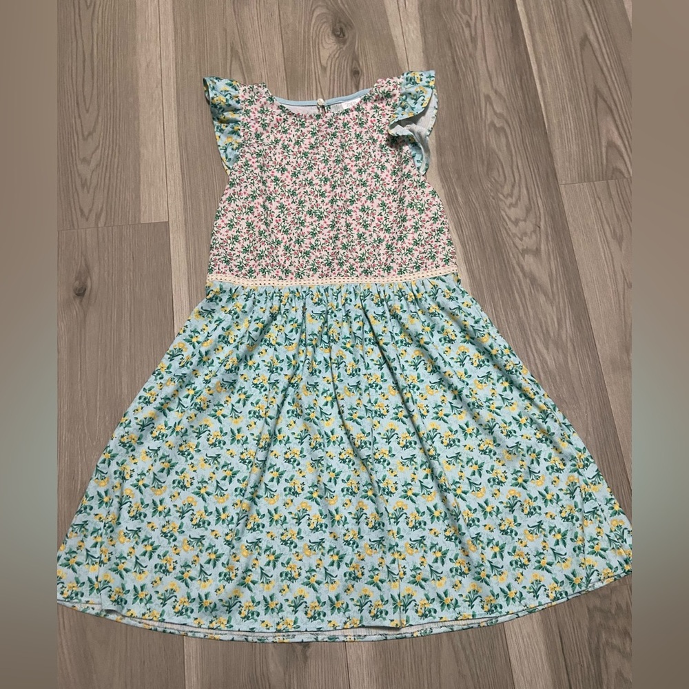 Zara Kids Floral Patchwork Dress Size 11/12